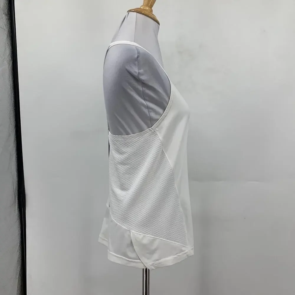 Athleta Tank Top Women XS Extra Small White Lightspeed Halter Racerback *READ